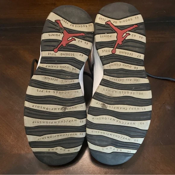 Nike Mens Air Jordan 10 Steel 310805-103 White Basketball Sneakers Size 10.5 - Picture 8 of 8